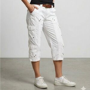 Style & Co. White Cargo Bermuda Capris